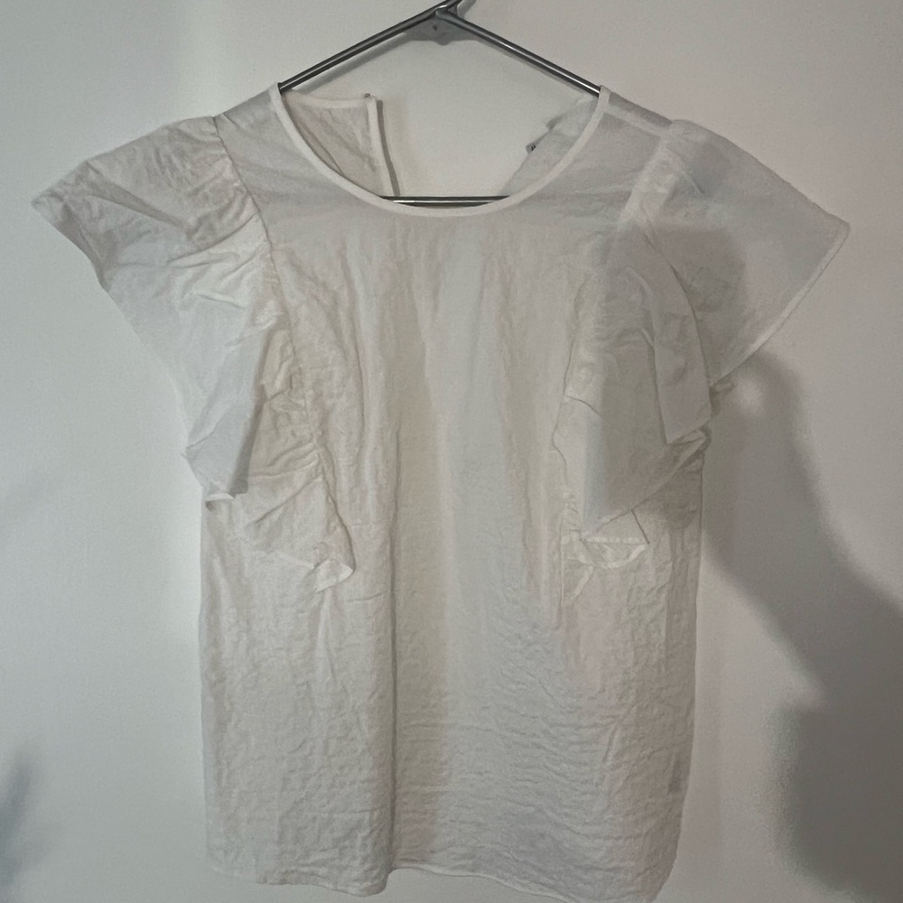 a new day White Flutter Sleeve Blouse